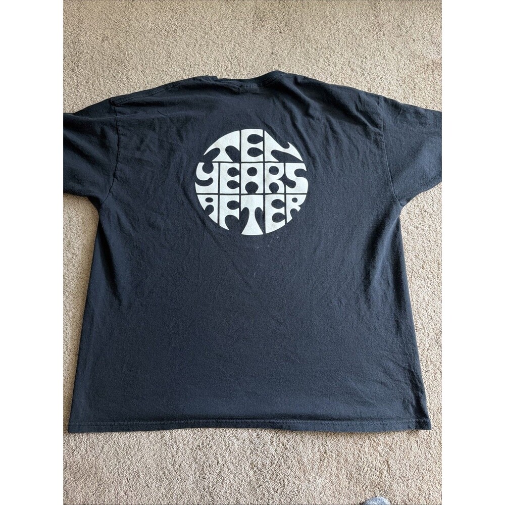Vintage Hanes Heavyweight Ten Years After Shirt British Band Black Men Size 2XL